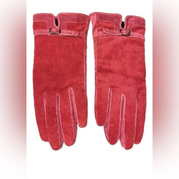 Red Corduroy gloves - Picture 2 of 4